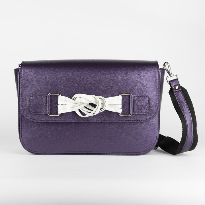 Borsa Vegan Ester Maxi Viola Metallizzato