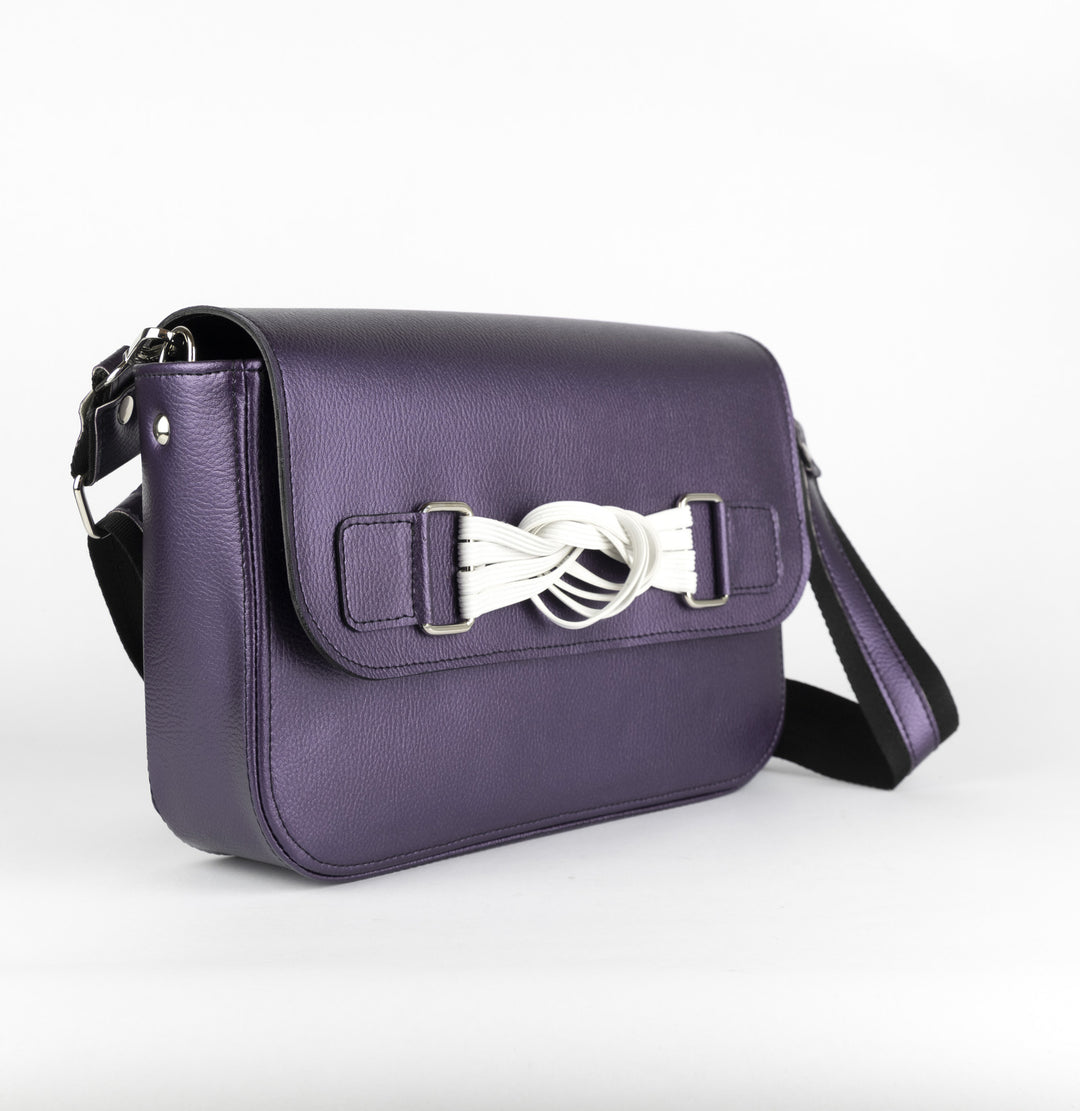 Borsa Vegan Ester Maxi Viola Metallizzato