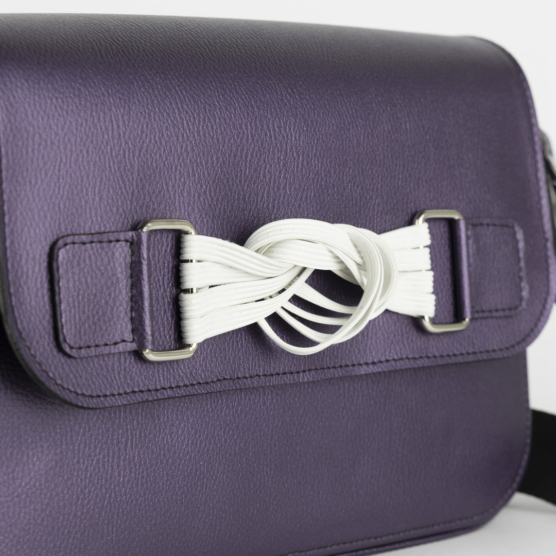 Borsa Vegan Ester Maxi Viola Metallizzato