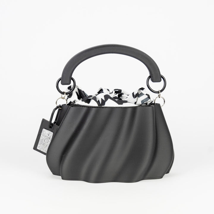 Meringue Bag, Borsa Stampata in 3D con Pochette Nera