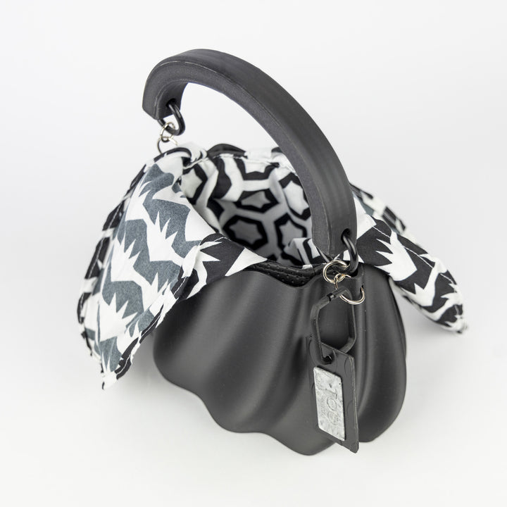 Meringue Bag, Borsa Stampata in 3D con Pochette Nera