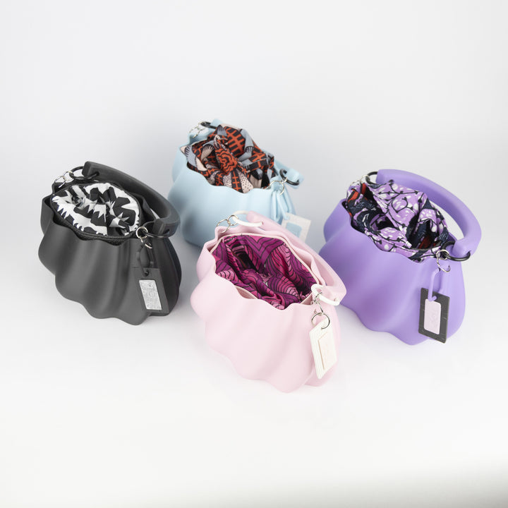 Meringue Bag, Borsa Stampata in 3D con Pochette Nera