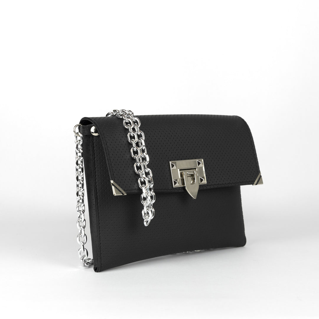 Clutch Mini Nero Puntinato - Borsa a Spalla