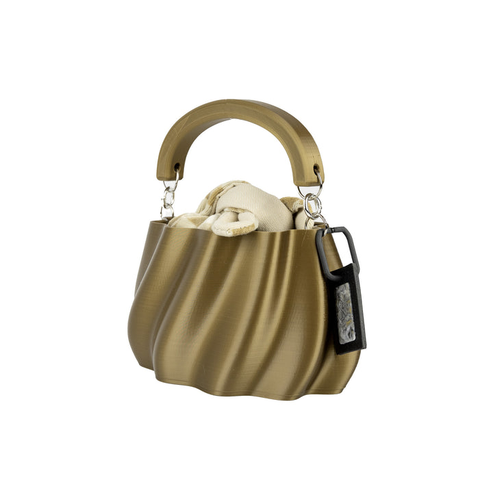 Meringue Bag, Borsa Stampata in 3D Oro