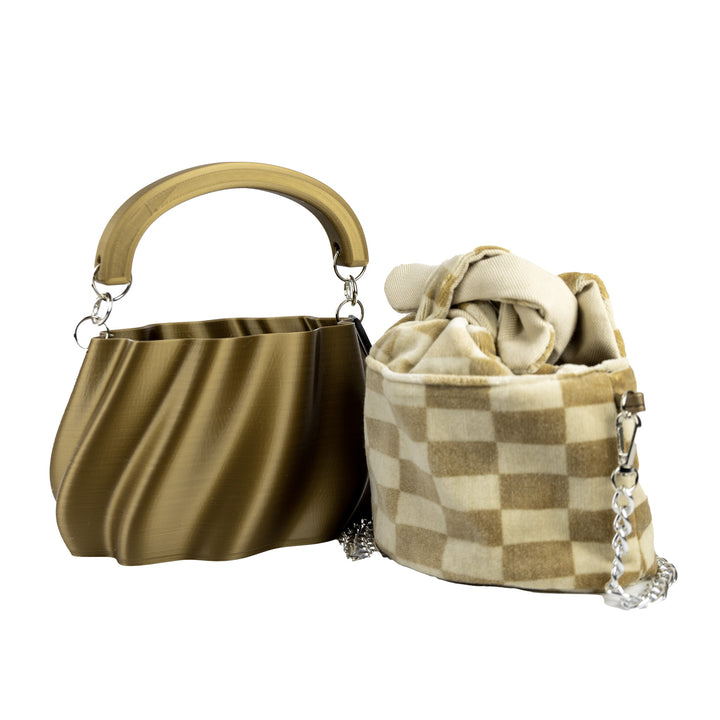 Meringue Bag, Borsa Stampata in 3D Oro